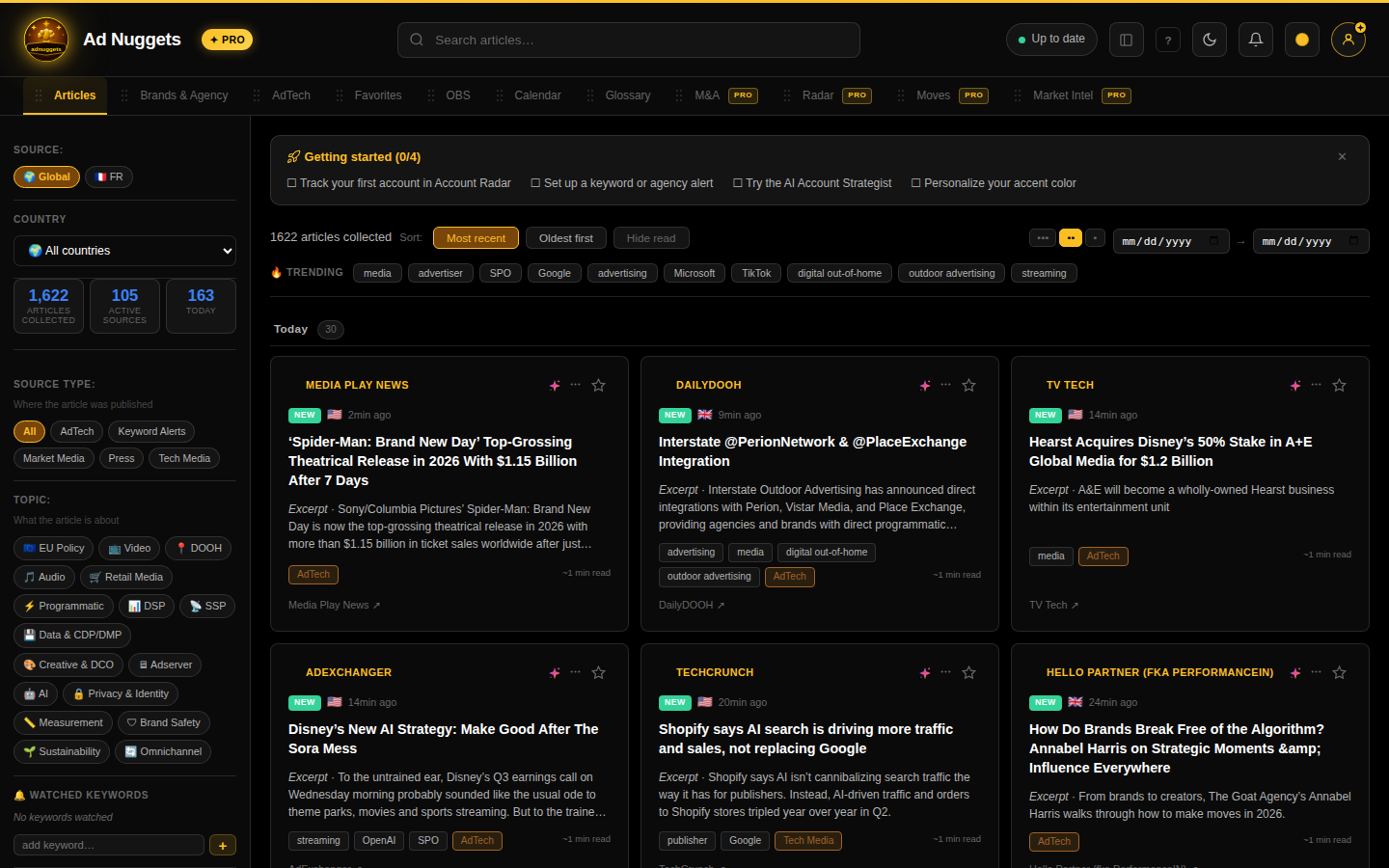 Articles tab screenshot
