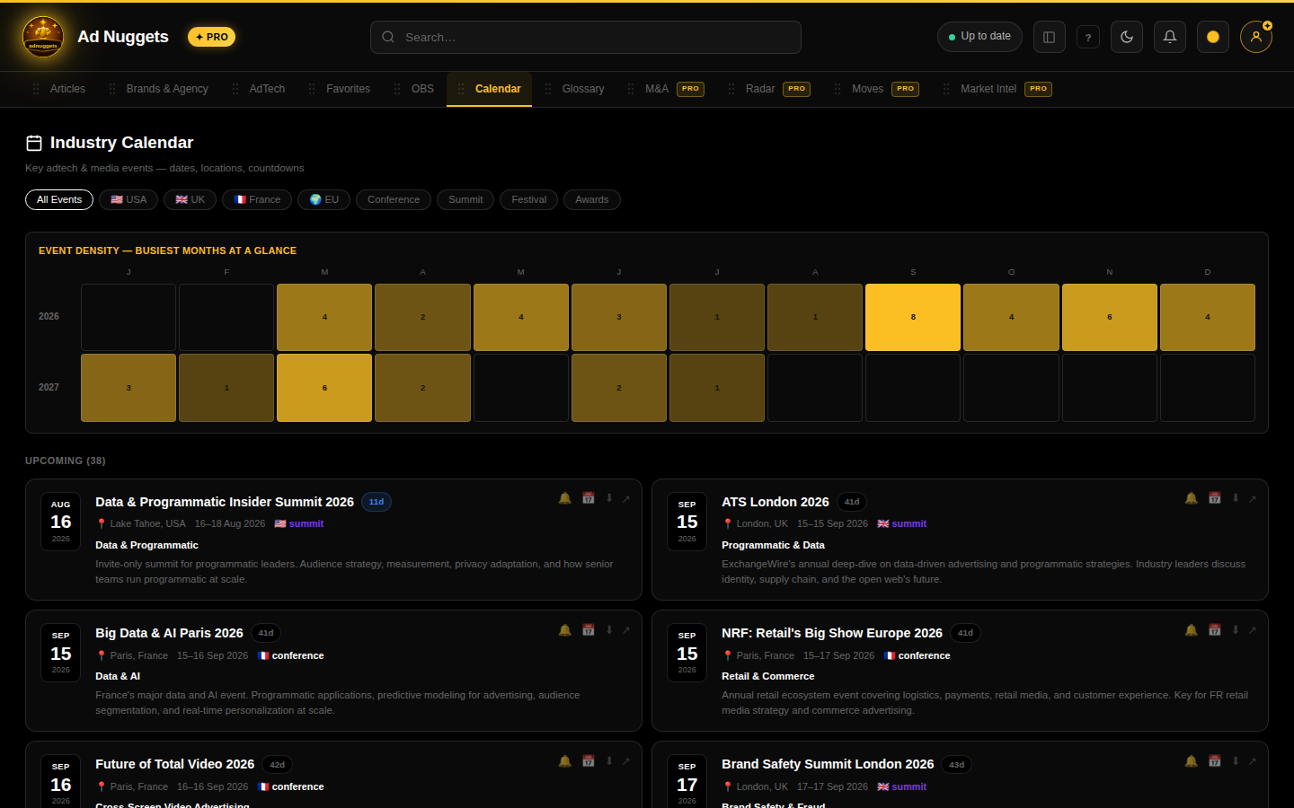 Calendar tab screenshot