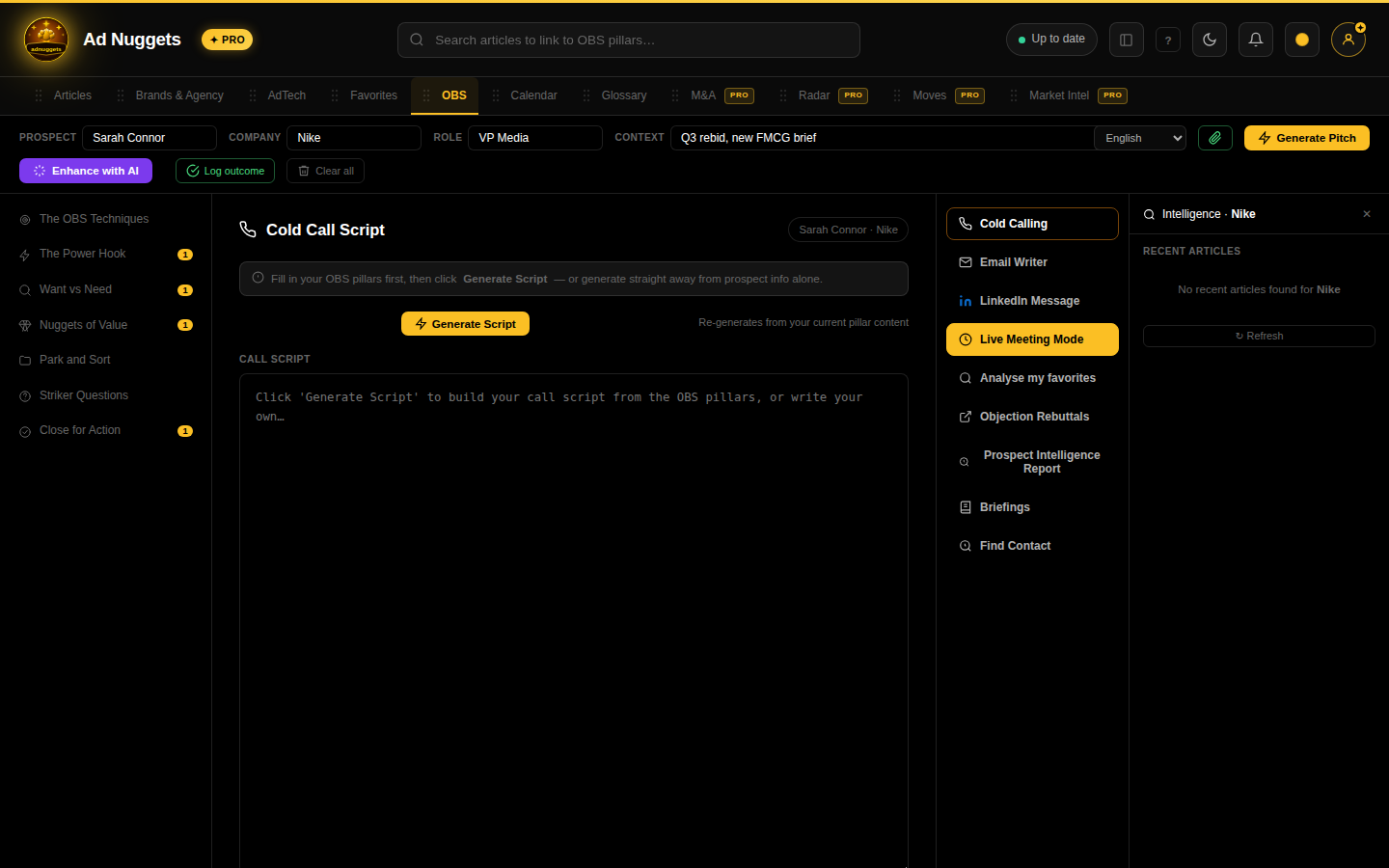 Cold Calling tool